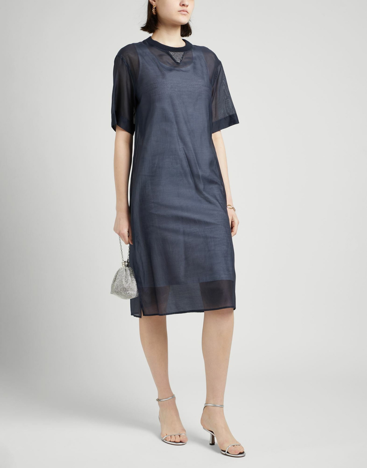 Peserico Womens Midi dress in Navy