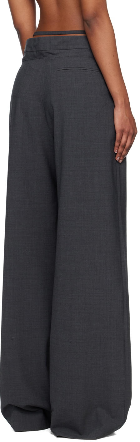 Ottolinger Gray Double Fold Trousers Ottolinger Ottolinger Gray Double Fold Trousers Ottolinger