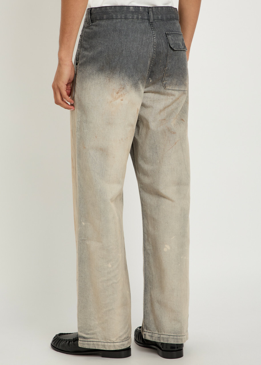 Our Legacy Rig Chino Dirt-effect Straight-leg Jeans Grey