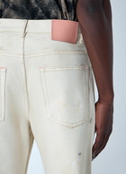 Acne Studios Paint-Splatter Wide-Leg Denim Jeans