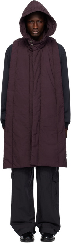 Photo: Dries Van Noten Purple Hooded Cotton Vest