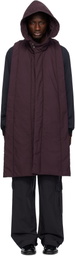 Dries Van Noten Purple Hooded Cotton Vest
