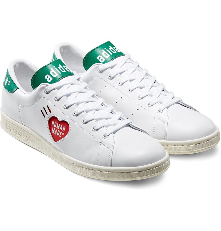 Photo: adidas Consortium - Human Made Stan Smith Logo-Print Leather Sneakers - White