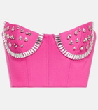 Area Crystal-embellished bustier