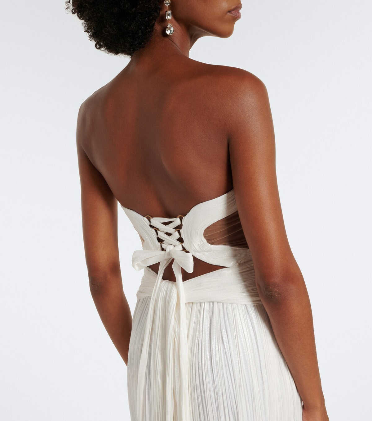 Maria Lucia Hohan Kamina cutout silk tulle bustier gown