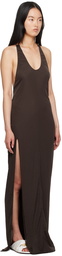 JW Anderson Brown Low Back Maxi Dress