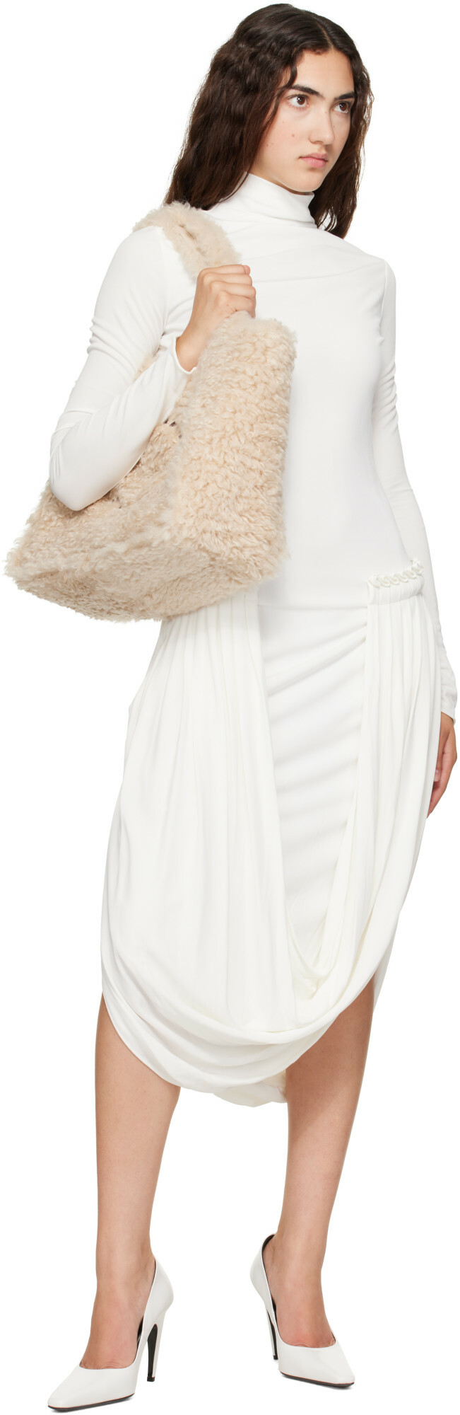 Stella McCartney Beige Large Logo Tote