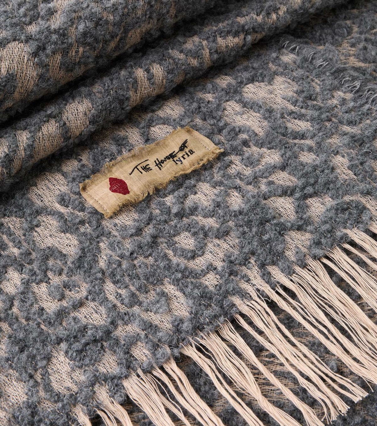The House of Lyria Malghe wool and cotton-blend throw