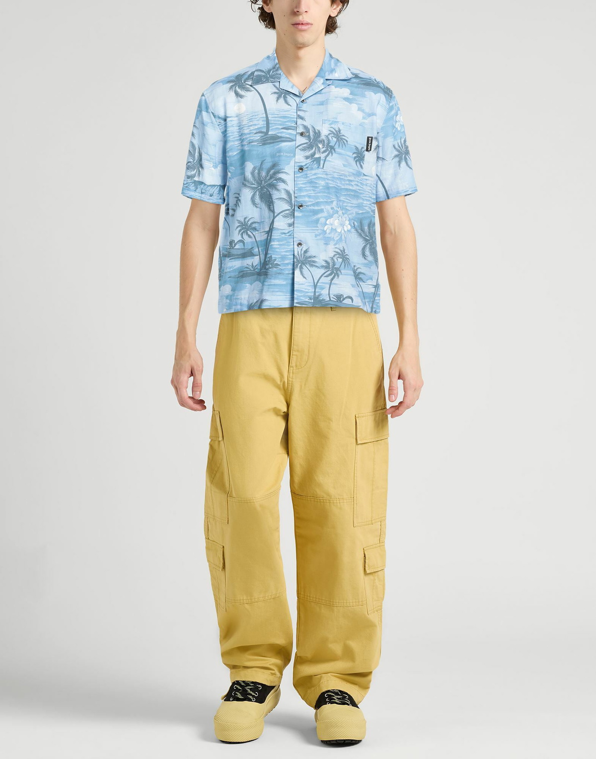 Palm Angels Mens Shirt Light in Blue