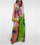 Roksanda Alkari printed silk satin gown