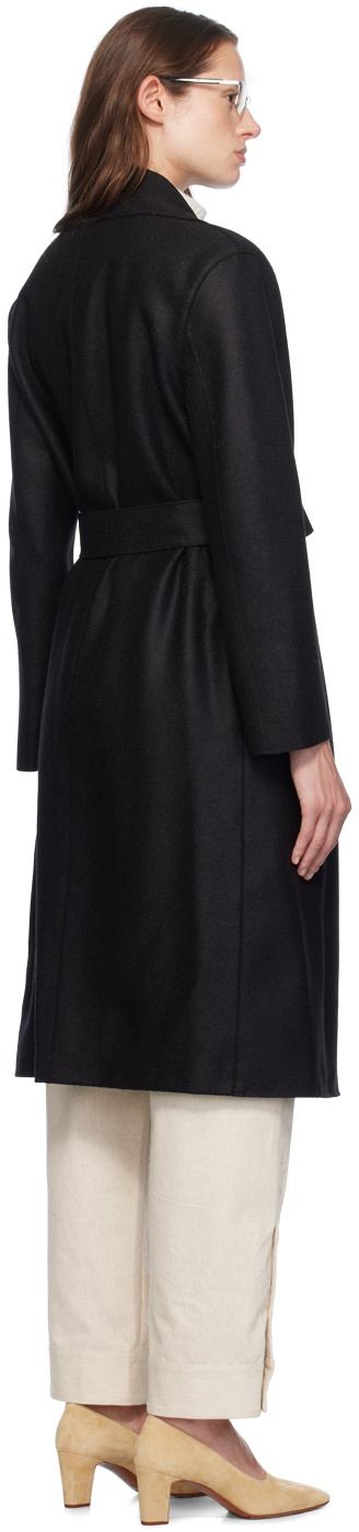 Harris Wharf London Black Belted Long Coat