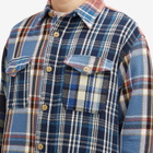 Human Made Men's Crazy Check L/S Shirt in Blue