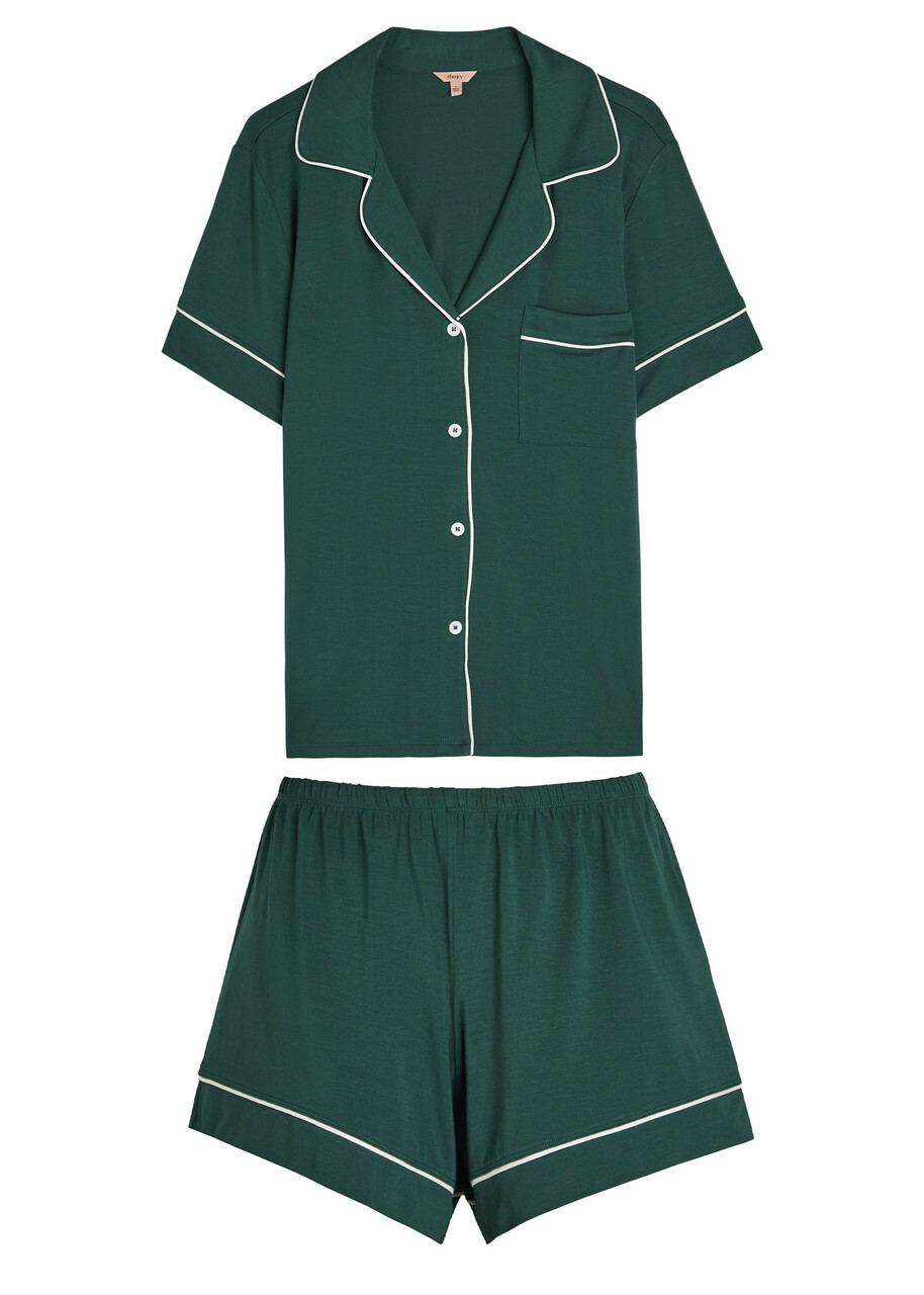 Eberjey Gisele Jersey Pyjama set Green