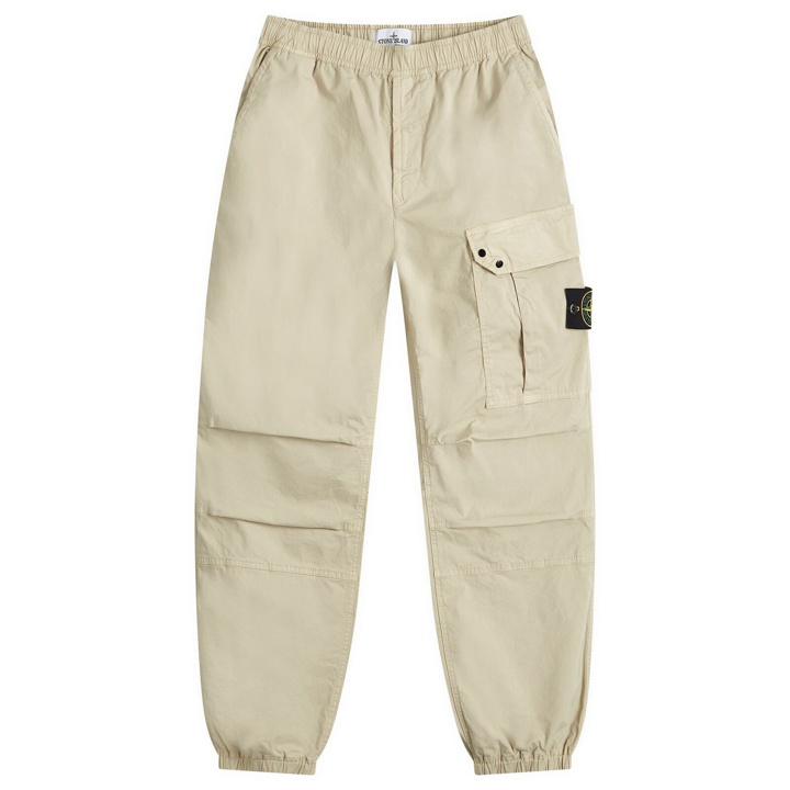 Photo: Stone Island Men's Twill Stretch-TC Loose Cargo Pants in Plaster