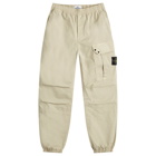 Stone Island Men's Twill Stretch-TC Loose Cargo Pants in Plaster