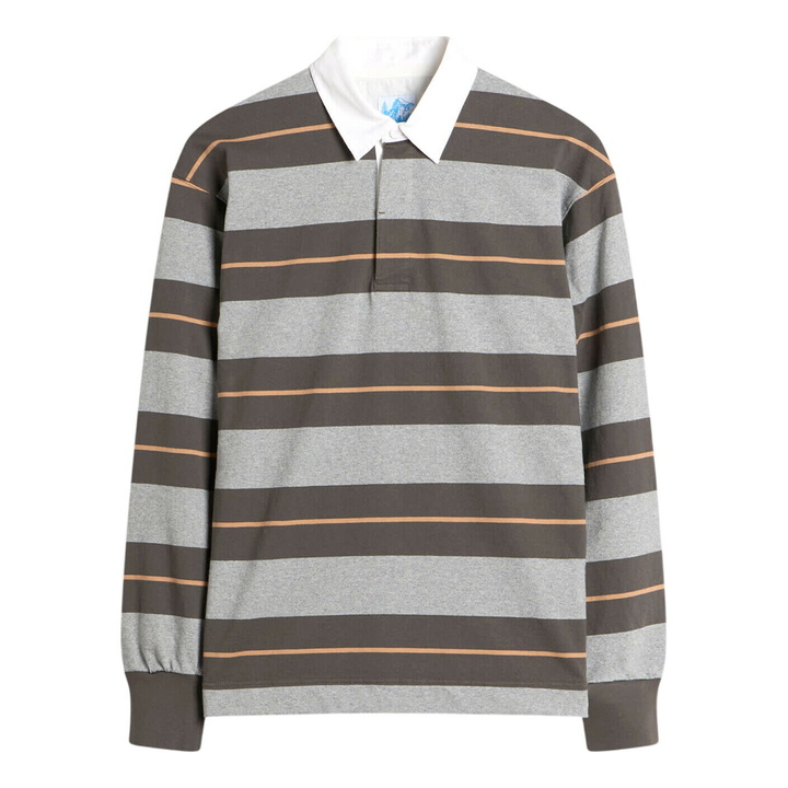 Photo: Gramicci Men's Langdon Rugby Shirt in Hunter Grey