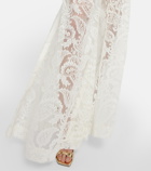 Zimmermann - Embroidered high-rise wide-leg pants