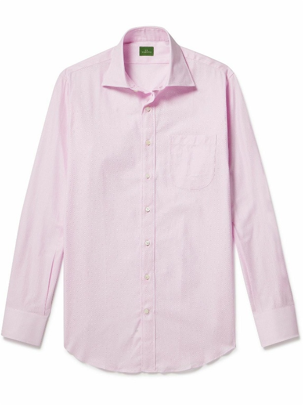 Photo: Sid Mashburn - Textured-Cotton Shirt - Pink