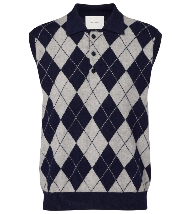 Photo: Lisa Yang Riana argyle cashmere sweater vest