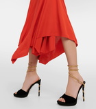 Rene Caovilla Embellished velvet sandals