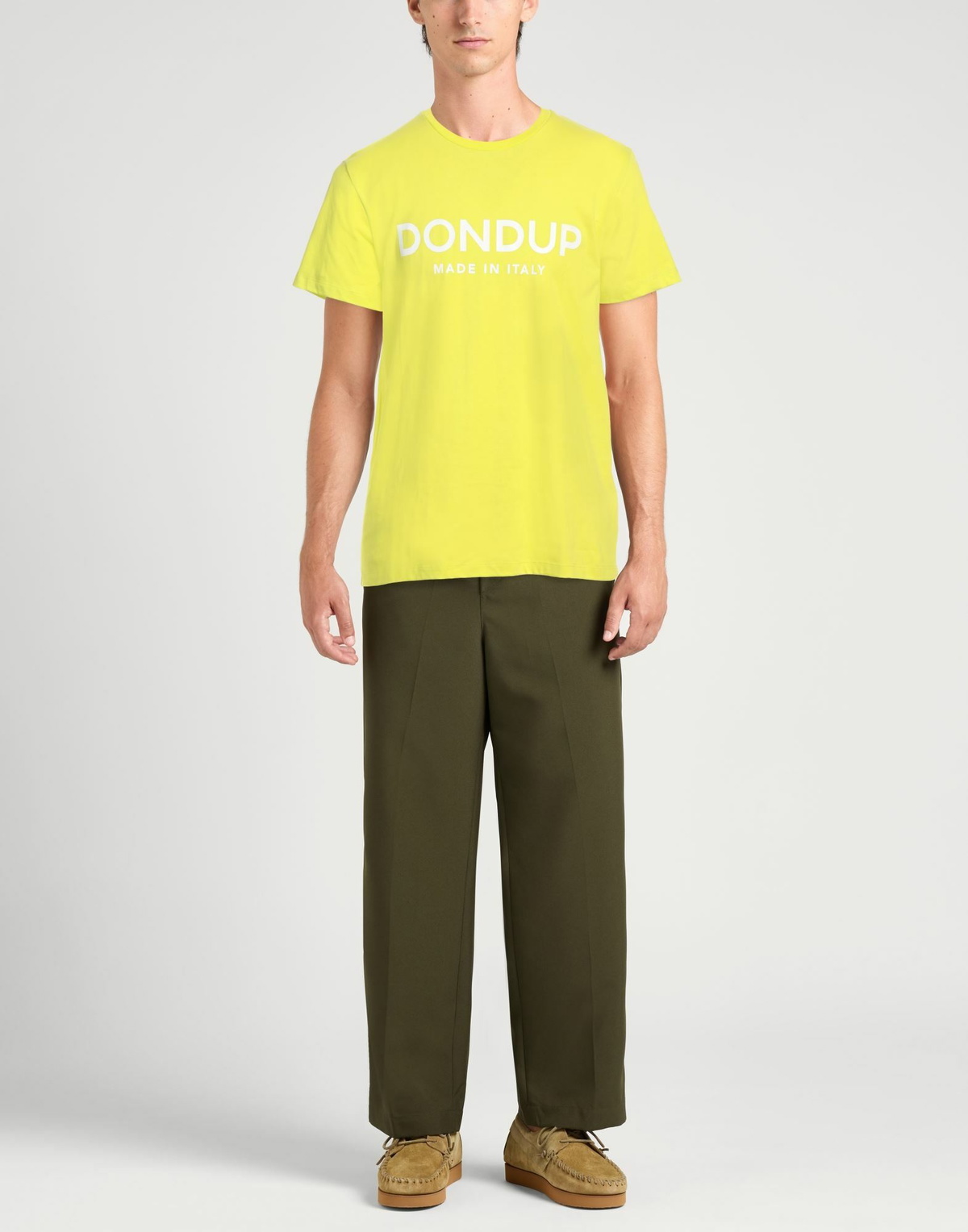 Dondup Mens T-shirt Lime in Green