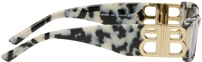 Balenciaga Tortoiseshell Dynasty Rectangle Sunglasses