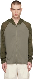 POST ARCHIVE FACTION (PAF) Khaki 5.0+ Right Hoodie