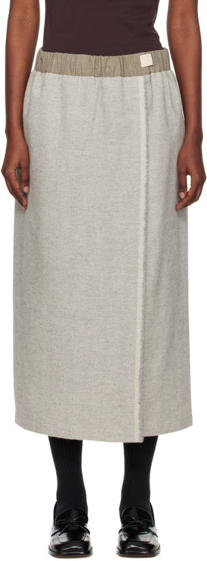 Photo: SC103 Gray Lucid Midi Skirt
