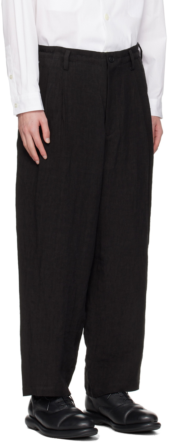 Y's For Men Black Pleated Trousers