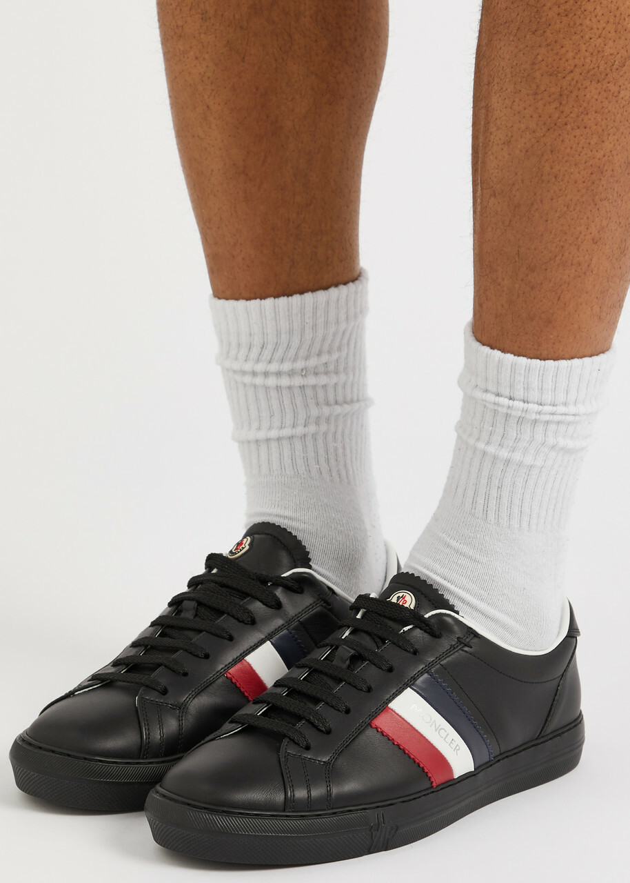 Moncler New Monaco Leather Sneakers Black Moncler