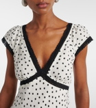 Rixo Iggy polka-dot linen-blend maxi dress