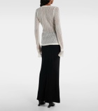 Didu Distressed ribbed-knit cotton top