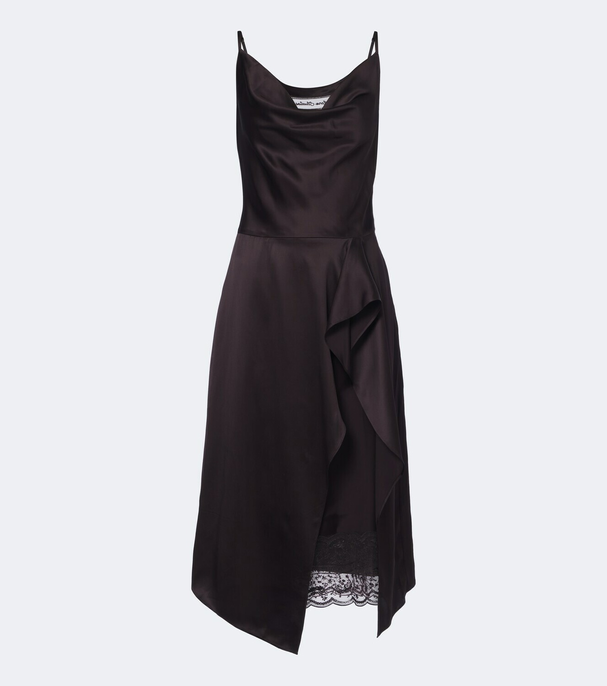 Acne Studios Lace-trimmed satin slip dress