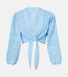 Melissa Odabash Pia broderie anglaise cotton top