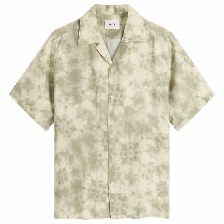 Photo: NN07 Men's Julio Printed Vacation Shirt in Green Print
