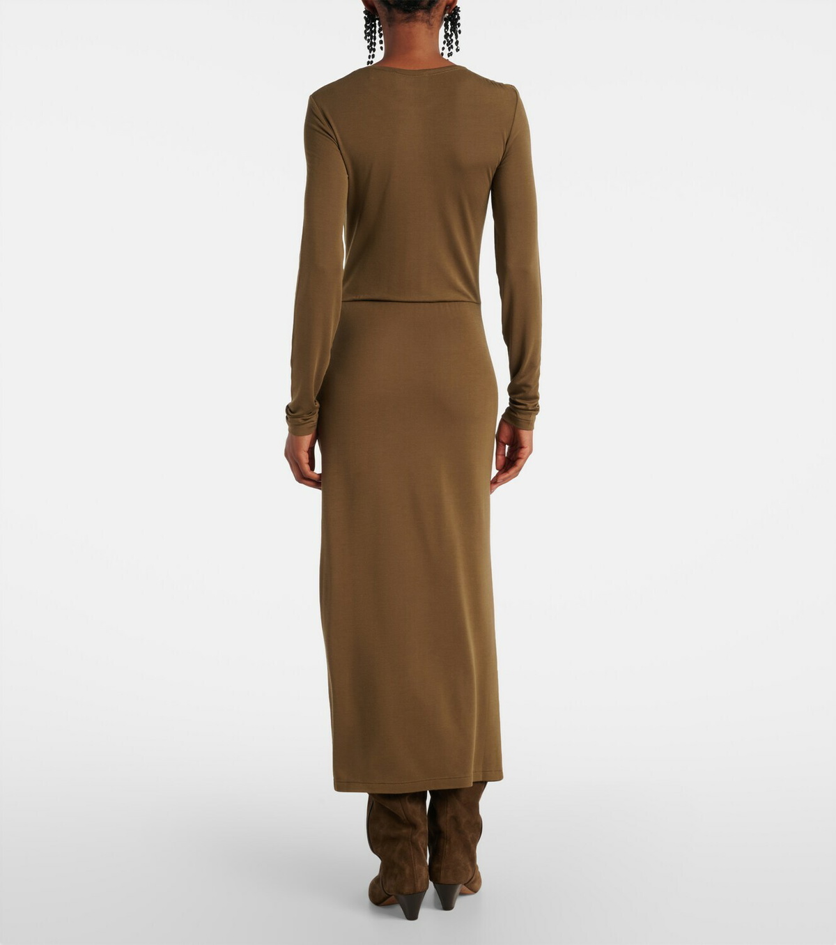 Marant Etoile Jelina gathered jersey maxi dress