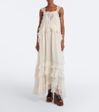 Chloé Ruffled silk muslin maxi dress