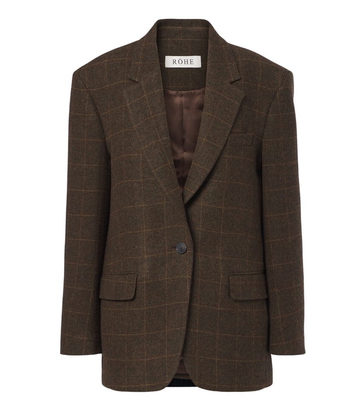 Photo: Róhe Checked oversized wool blazer