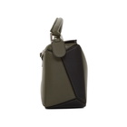 Loewe Green and White Small Puzzle Bag