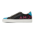 Givenchy Black and Blue Reverse Logo Urban Street Sneakers