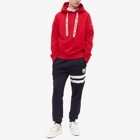 Moncler Men's Drawstring Logo Popover Hoody in Red