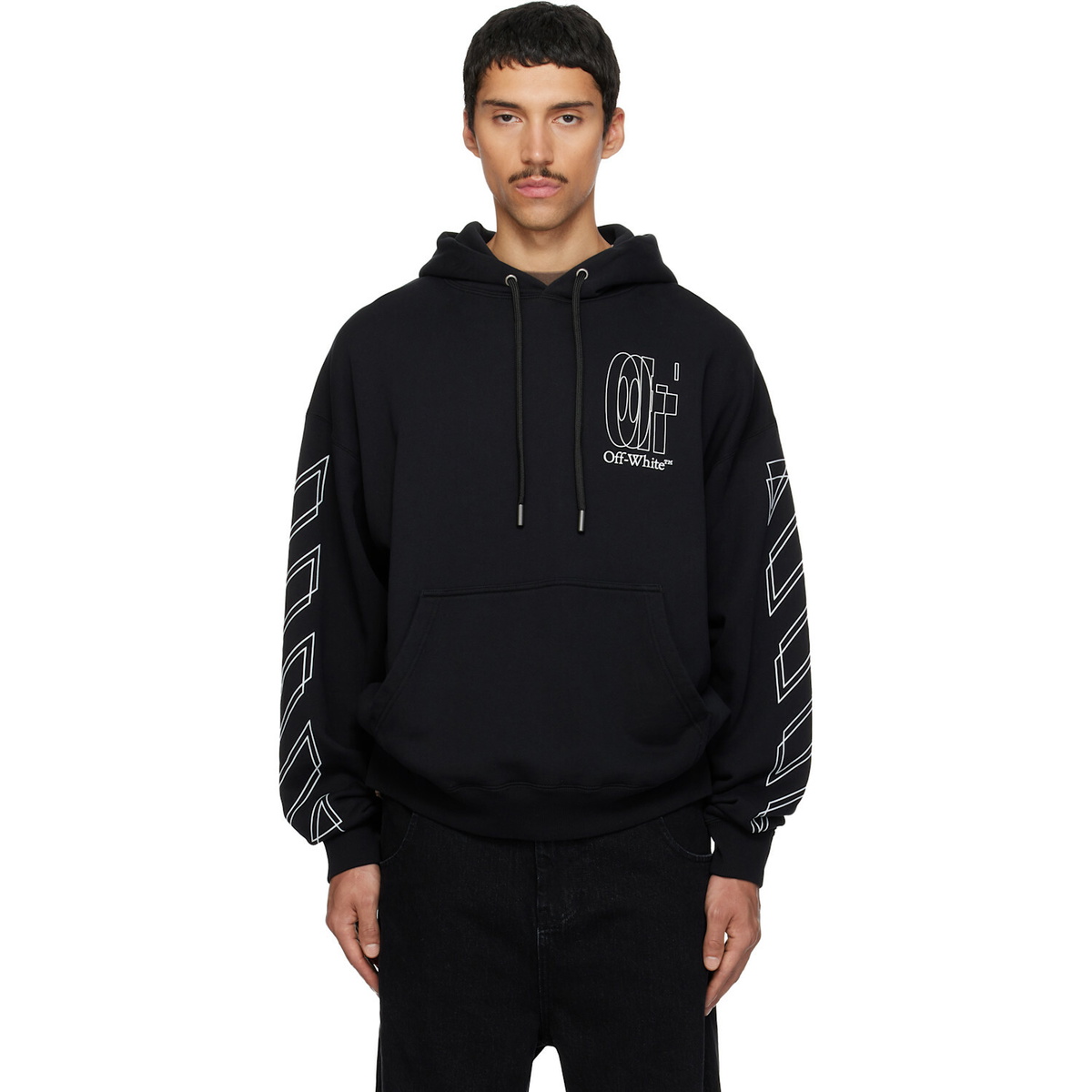 Off-White Black Big Double Arrow Skate Hoodie