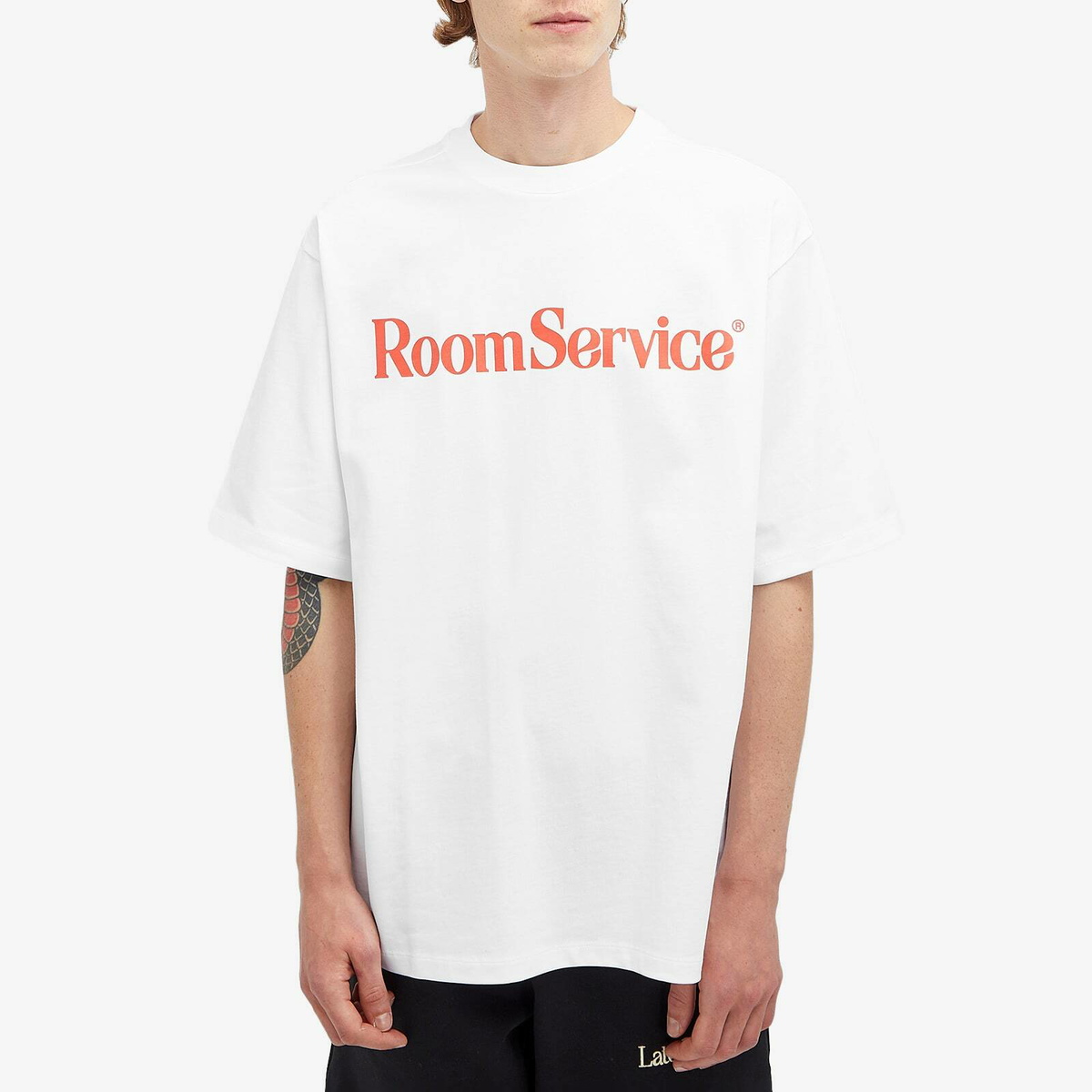 Late Checkout Men's Room Service T-Shirt in White