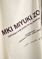 Mki Miyuki Zoku Logo-print Cotton T-shirt Cream