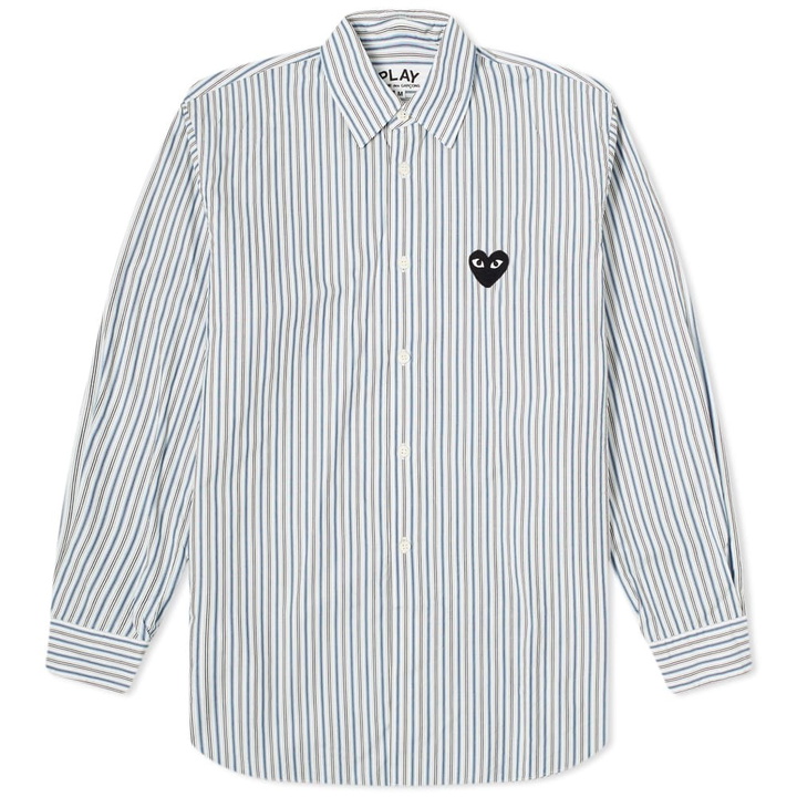 Photo: Comme des Garcons Play Black Heart Multi Stripe Shirt