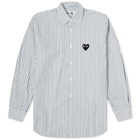 Comme des Garcons Play Black Heart Multi Stripe Shirt