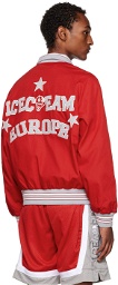 ICECREAM Red Spread Collar Bomber Jacket