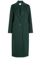 Vince Single Breasted Wool-blend Coat Green
