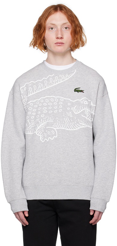 Photo: Lacoste Gray Croc Sweatshirt