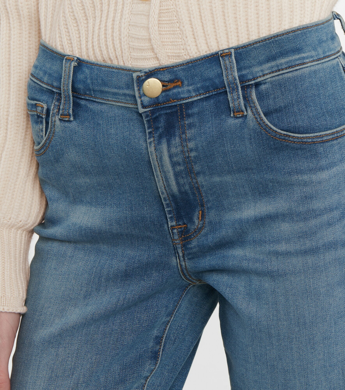 J Brand - Adele mid-rise straight jeans